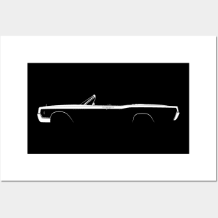 Lincoln Continental Convertible (1966) Silhouette Posters and Art